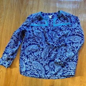 J Crew paisley cotton top